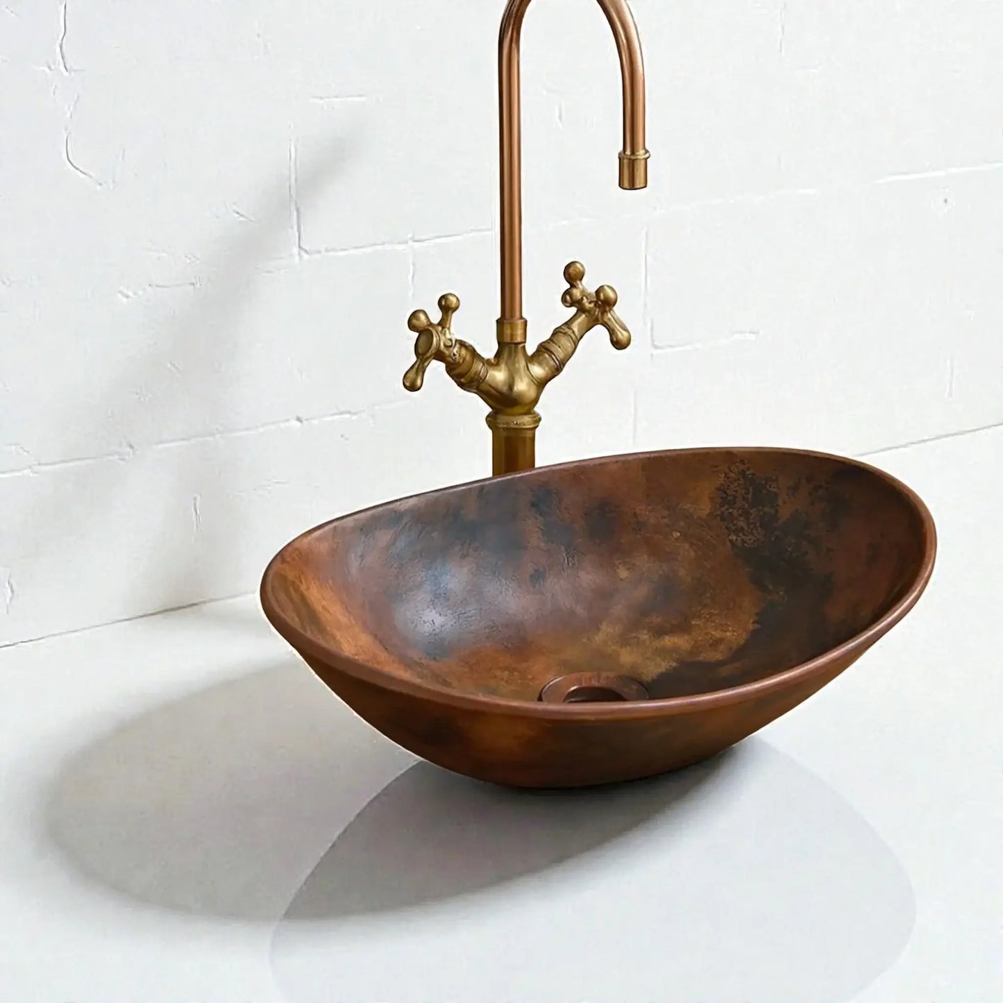Rustic Hammered copper sink handcrafted in Morocco
