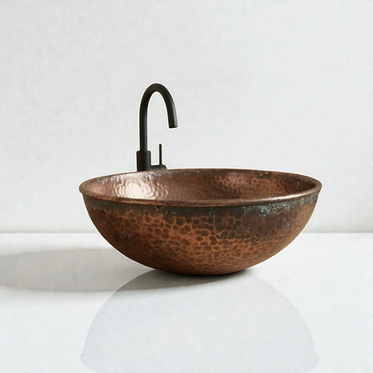 Round Copper Vessel Sink