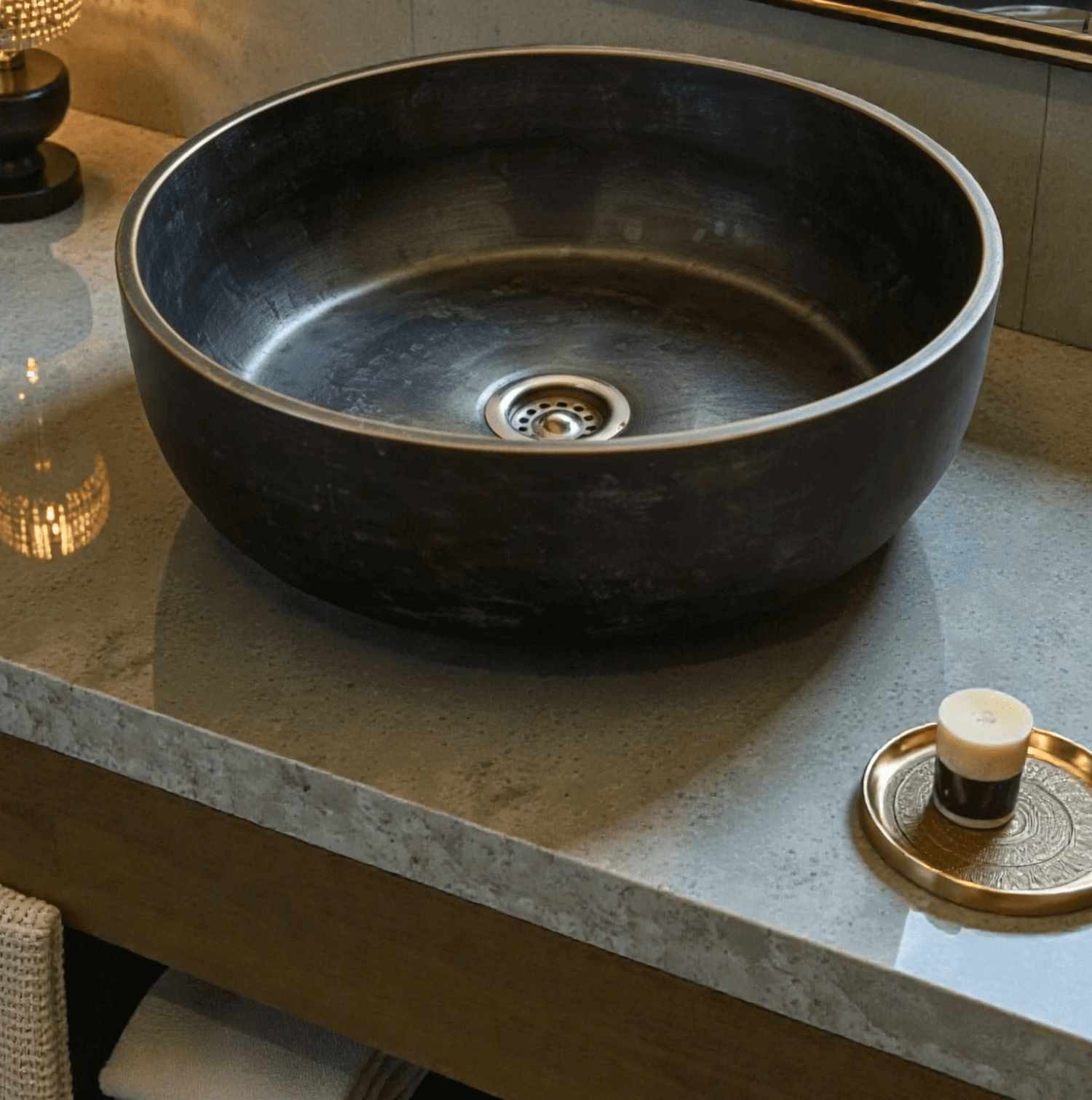 dark patina copper sink
