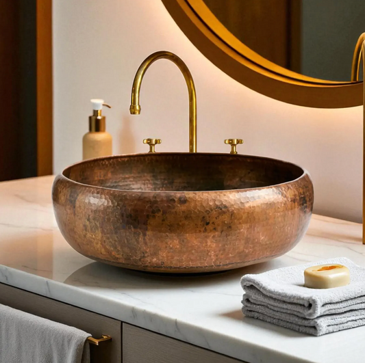 Handmade Oxidized Copper Sink