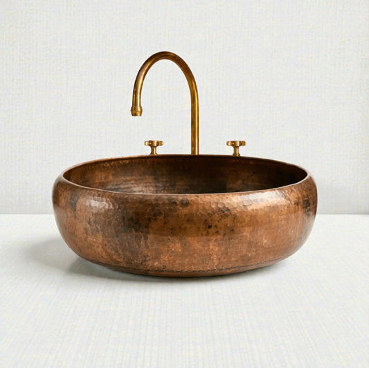 Handmade Oxidized Copper Sink