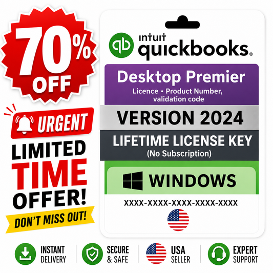 QuickBooks Desktop Premier 2024 Lifetime License – 1 User Windows