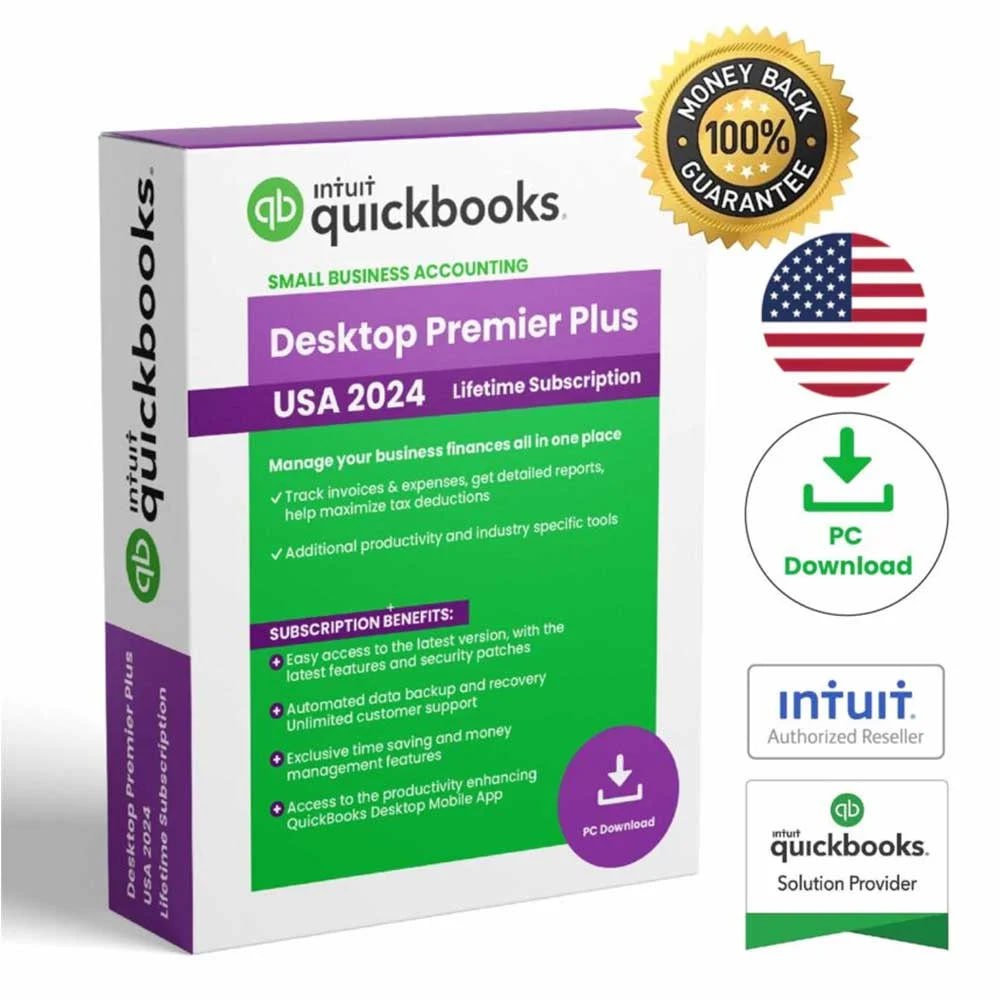 QuickBooks Desktop Premier Plus 2024 USA 1 user lifetime access PC download